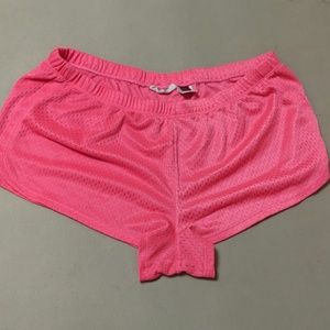 Hot pink running shorts
